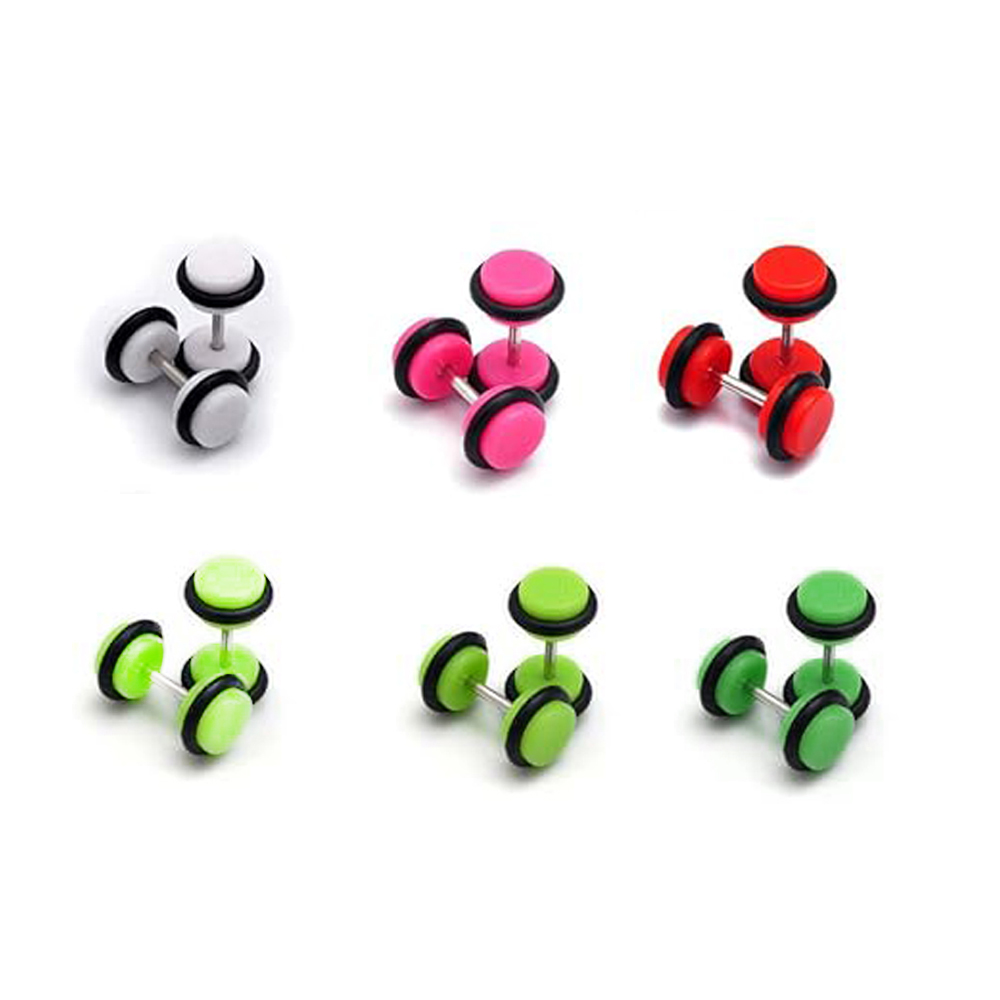 Acrylic Ear Fake Plug - 16GA(1.2mm) 