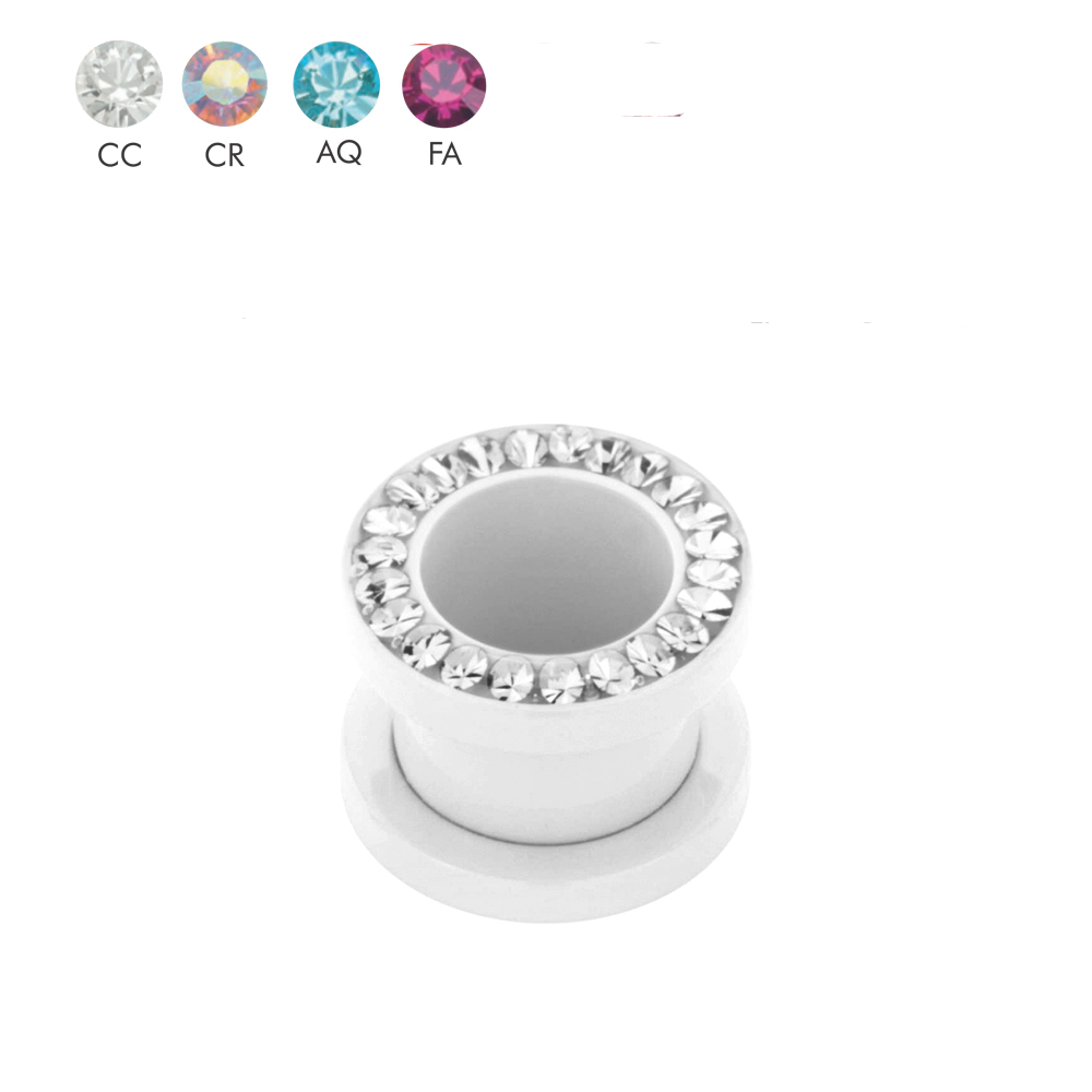 Acrylic White Coated Gem Rimmed Tunnel