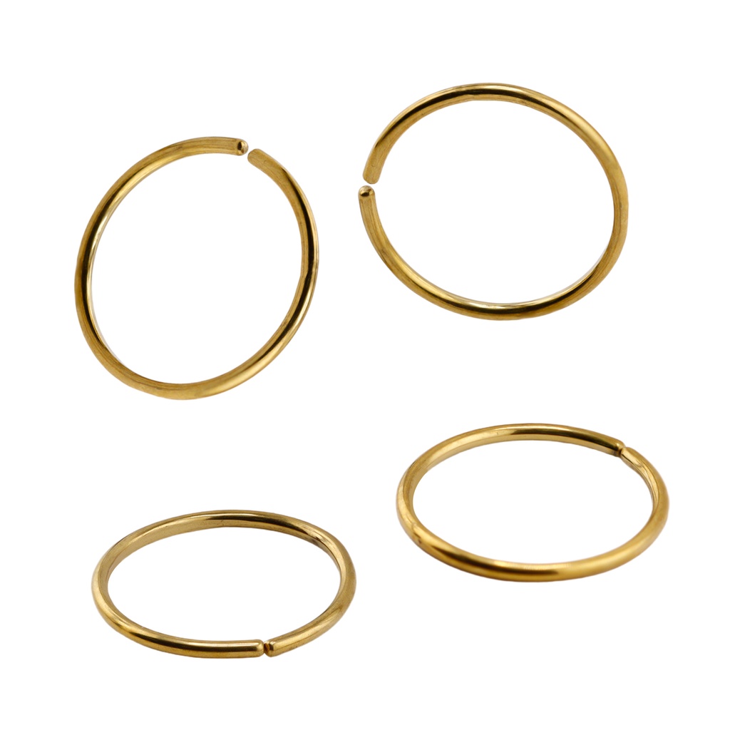 Steel 316L Antique Gold Ti-PVD Coated Annealed Ring - 16GA(1.2mm)