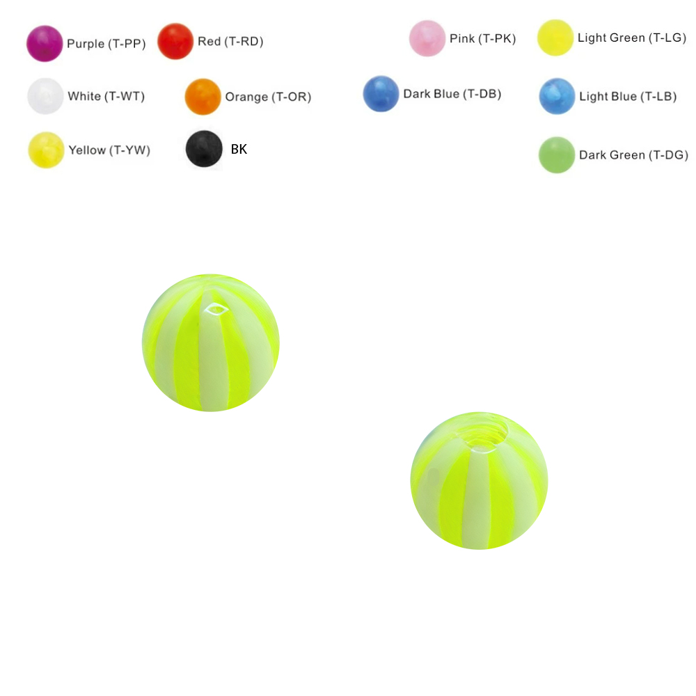 Acrylic Beach Screw Ball - 14GA(1.6mm)