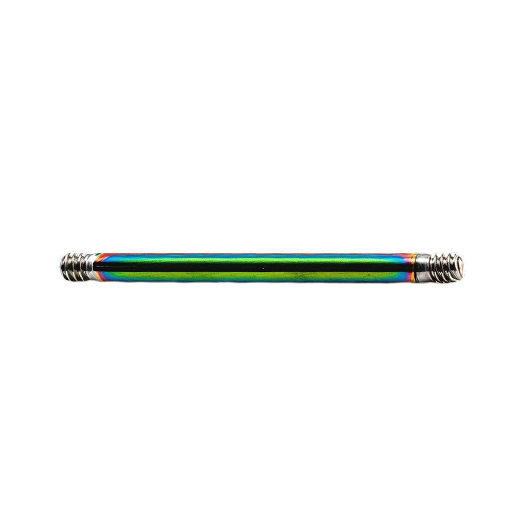 Steel 316L Rainbow Ti-PVD Coated Barbell without Screwballs - 14GA(1.6mm)