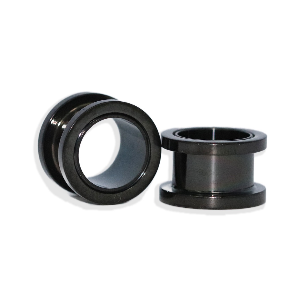 Steel 316L Black Ti-PVD Coated Hard Edge Tunnel, External Thread 