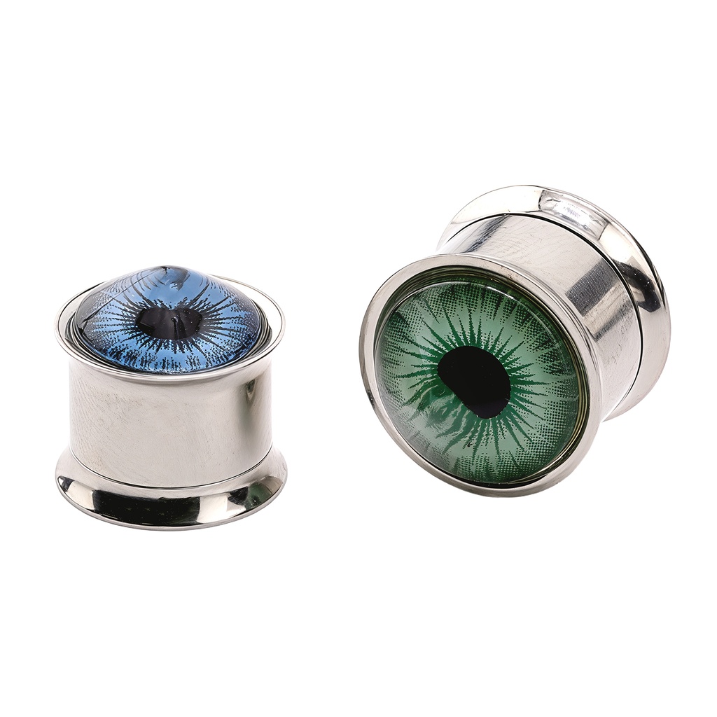 Steel 316L 3D Eyeball Double Flared Tunnel-Different Size 