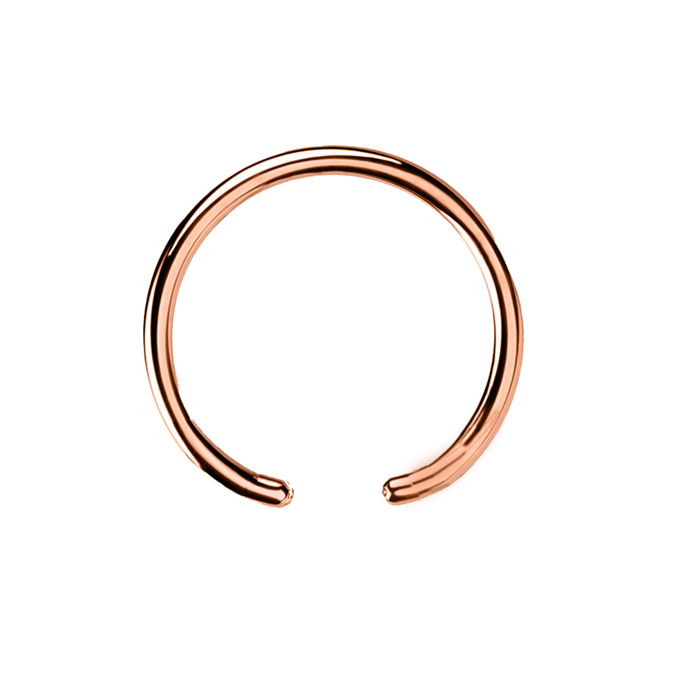 Steel 316L Rose Gold Ti-PVD Coated BCR without Clip-in Ball (for 4mm ball) 