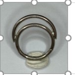 Steel 316L Black Ti-PVD Coated Hinged SegmentRing in Double Line Design    