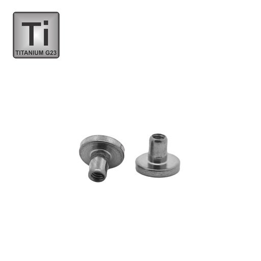 Titanium G23/ASTM F-136 Dermal Anchor with 4mm Flat Disc Base - 14GA(1.6mm) 