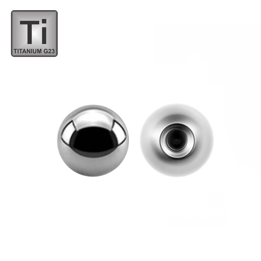Titanium G23 Screw Ball - 14GA(1.6mm)