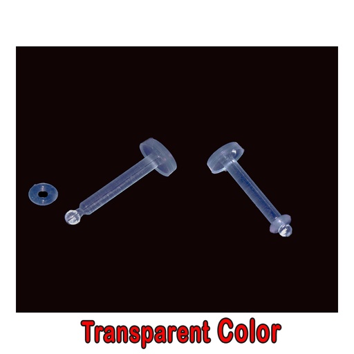 Acrylic Retainer with Silicone O-Ring Stopper - 14GA(1.6mm) 