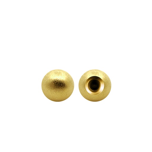 Steel 316L Gold PVD Coated Sandblasted Screw Ball - 14GA(1.6mm)