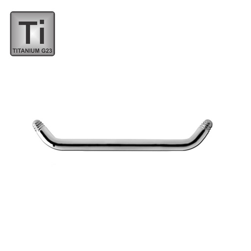 Titanium G23 Surface Staple Round Barbell without Ball (45°).