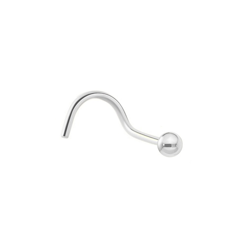 Steel 316L Nose Spiral with Screwable Ball - 20GA(0.8mm)