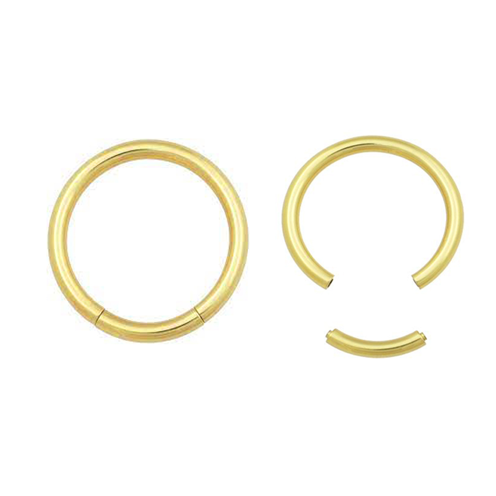 Steel 316L Gold Ti-PVD Coated Segment Ring (Big Thickness)