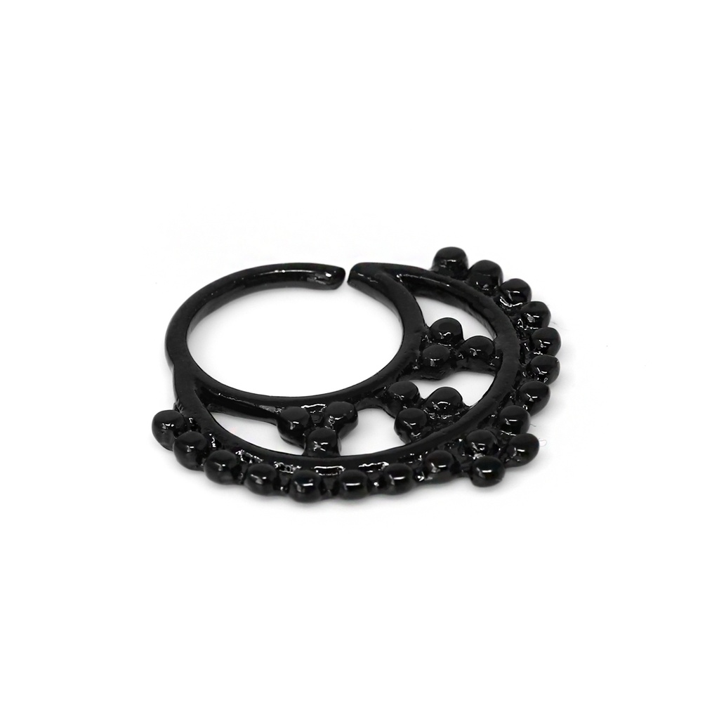Brass Black Plated Bendable Septum Ring in Fashion Design