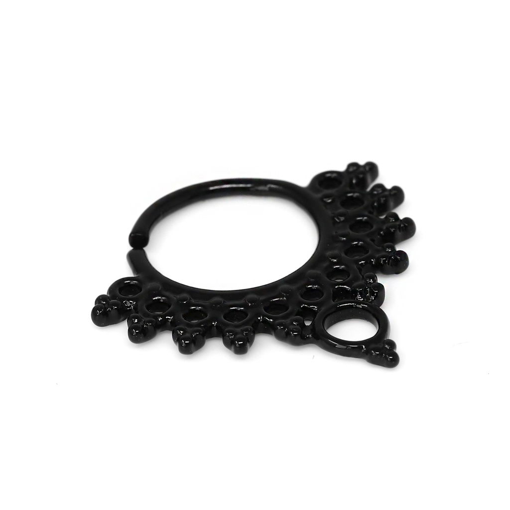 Brass Black Plated Bendable Septum Ring in Fashion Design