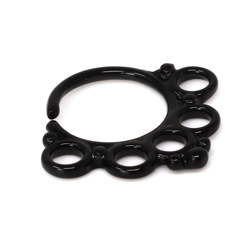 Brass Black Plated Bendable Septum Ring in Fashion Design