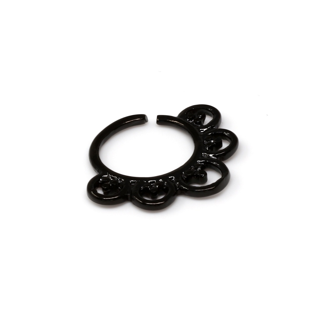 Brass Black Plated Bendable Septum Ring in Fashion Design