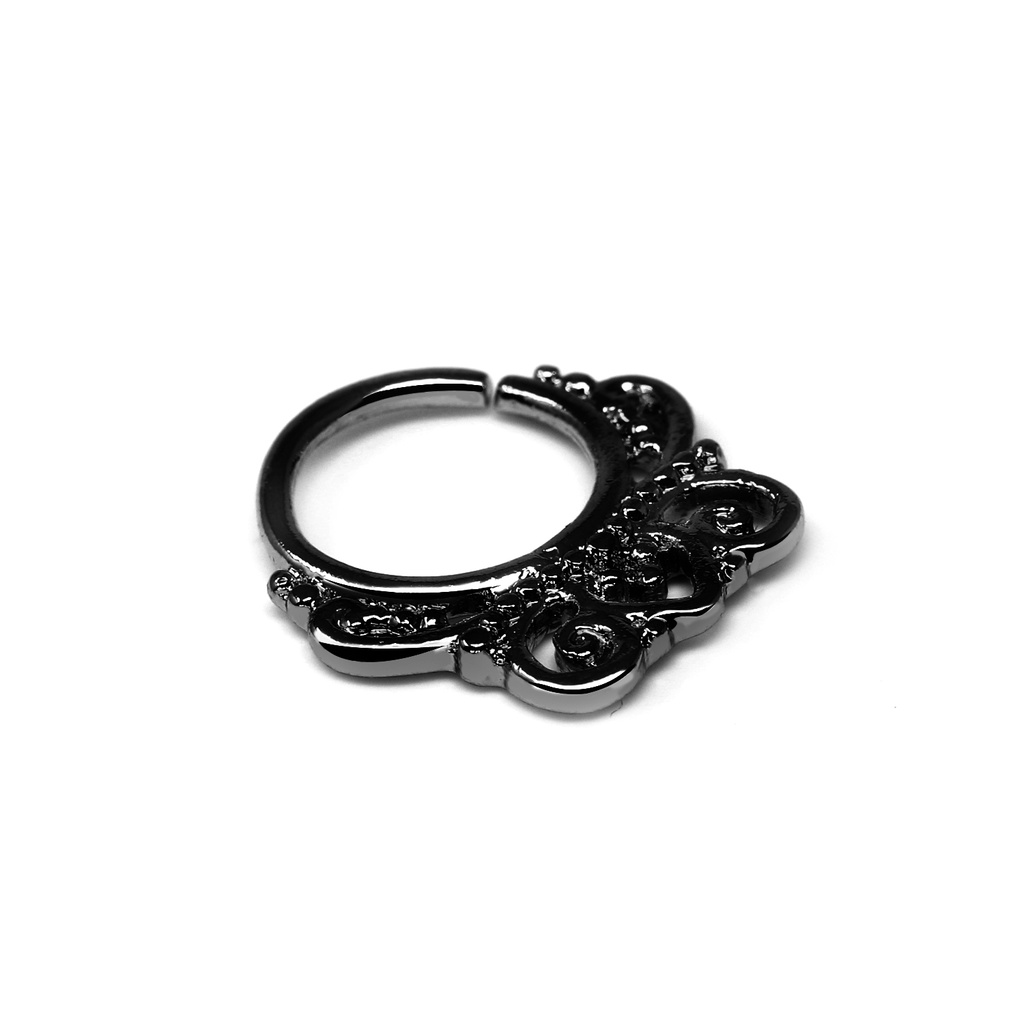 Brass Black Plated Bendable Septum Ring in Fashion Design