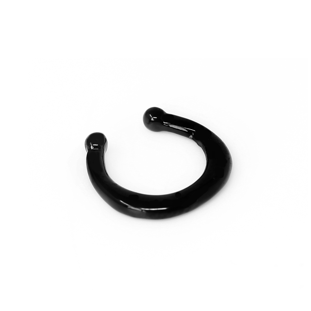 Brass Black Plated Horse Shoe Septum Ring in Fashion Design