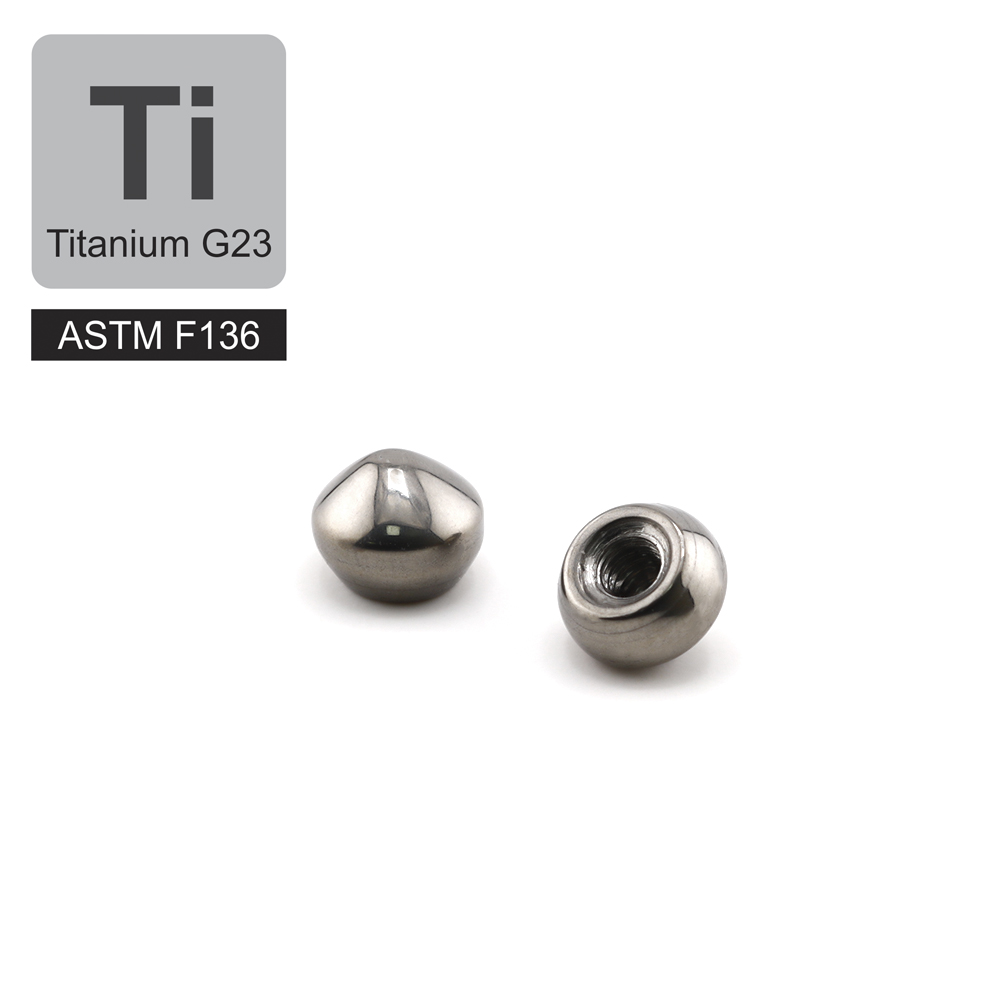 Titanium G23 Screw UFO Ball - 14GA(1.6mm)