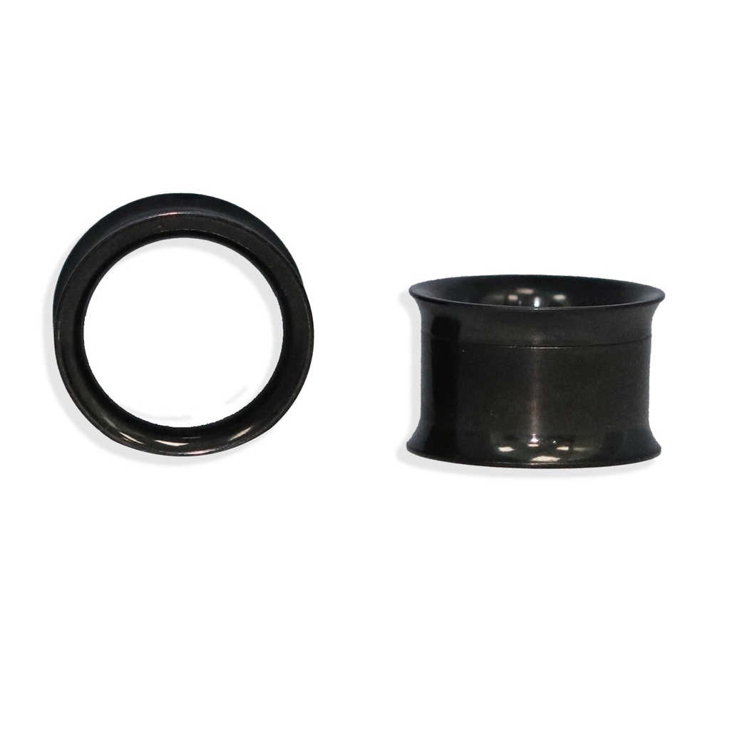 Steel 316L Black Ti-PVD Coated Double Flared Tunnel with Internal Thread 