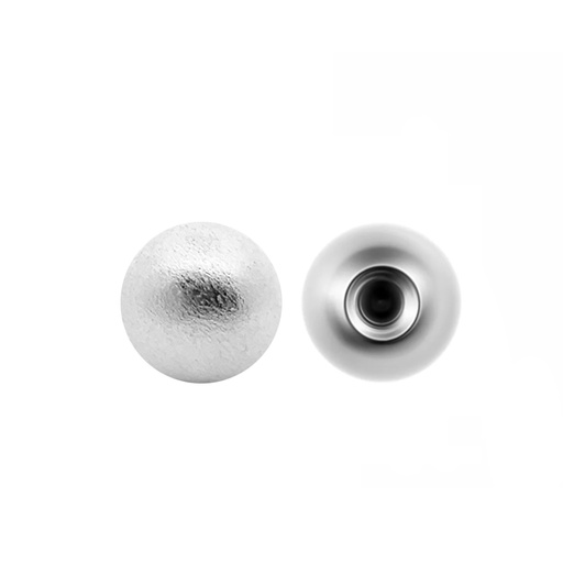 Steel 316L Screw Sandblasted Ball - 16GA(1.2mm)