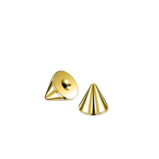 Steel 316L Gold PVD Coated Cone - 18GA(1.0mm) 