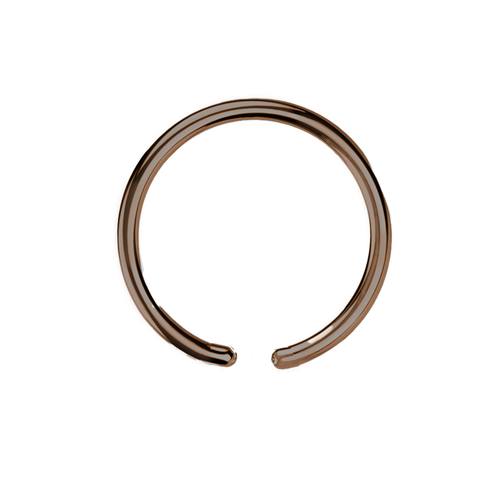 Steel 316L Antique Copper Coated BCR without Clip-in Ball (for 4mm ball) - 16GA(1.2mm)  
