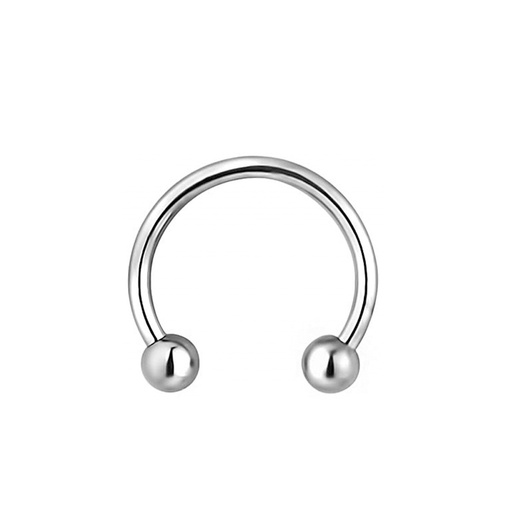 Steel 316L Circular Barbell with Screwballs - 18GA(1.0mm) 