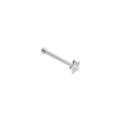 Steel 316L Nose Pin with Star Cut Disc - 18GA(1.0mm)