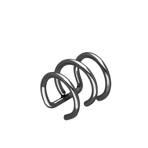 Steel 316L Black PVD Titanium Coated Clip-On (3 Curves) - 14GA(1.6mm)