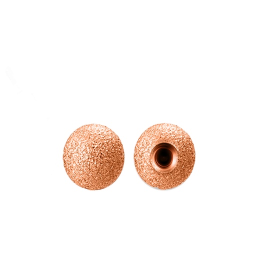 Steel 316L Rose Gold Ti-PVD Coated Sandblasted Screwball - 16GA(1.2mm)  