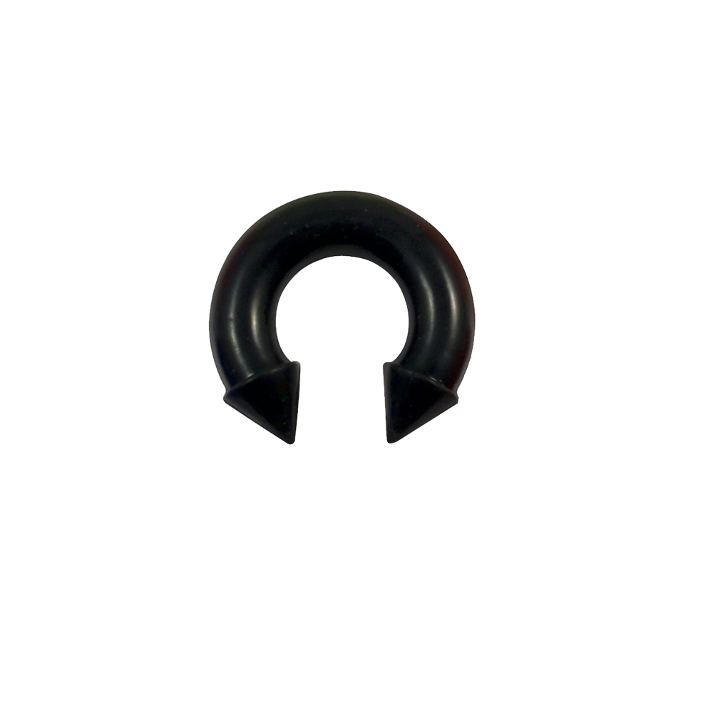 Silicone Flexible Circular Barbell with Cones- Black 