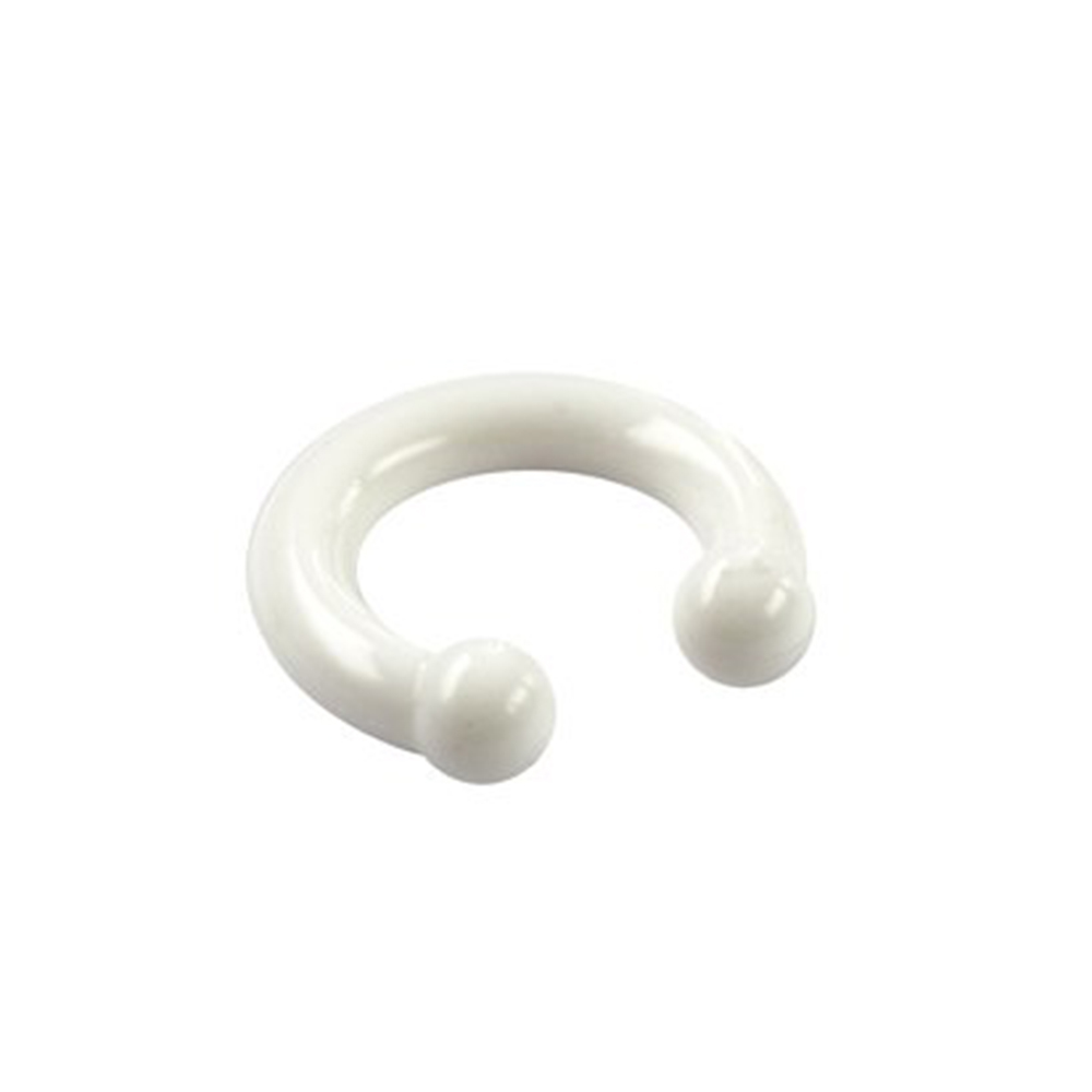 Silicone Flexible Circular Barbell - White 