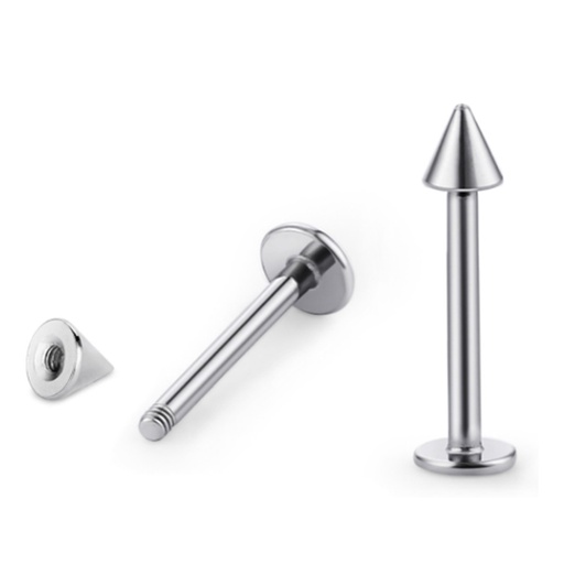 Steel 316L Labret with Cone - 14GA(1.6mm) 