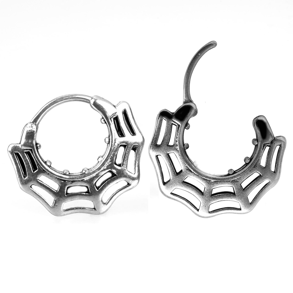 Steel  316L Casting Hinged Segment Ring Clicker Spider Web Design