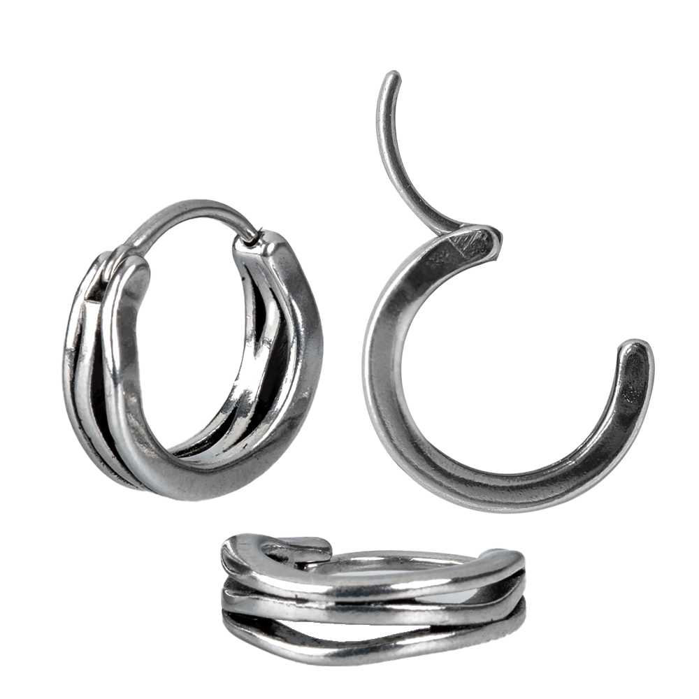 Steel  316L Casting Hinged Segment Ring Clicker With Triple waves 