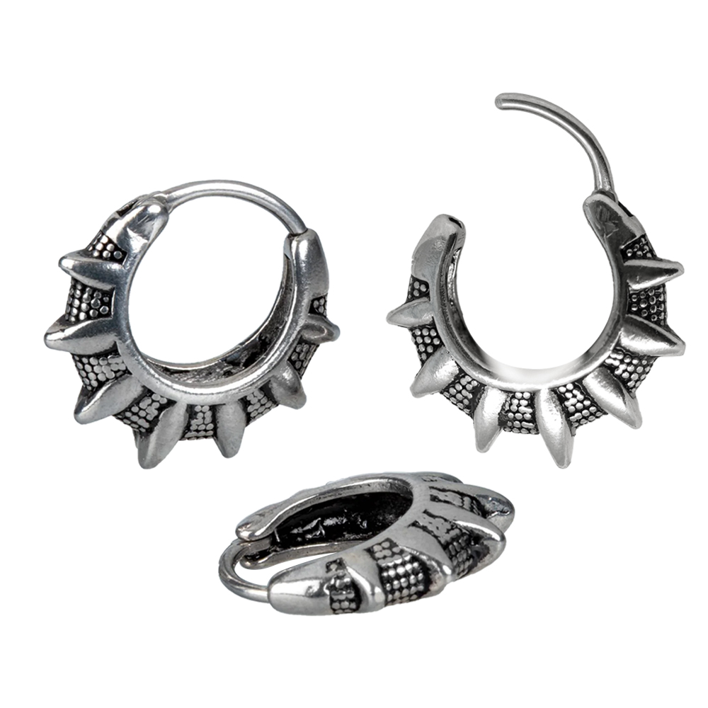 Steel 316L Casting Hinged Segment Ring Clicker With Spikes Knuckle Design 