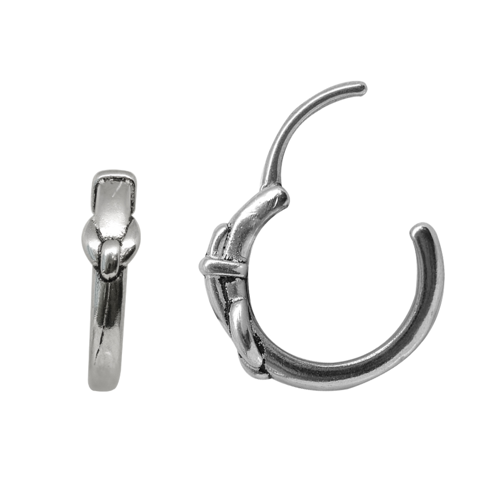 Steel 316L Casting Hinged Segment Ring Clicker with knot Design