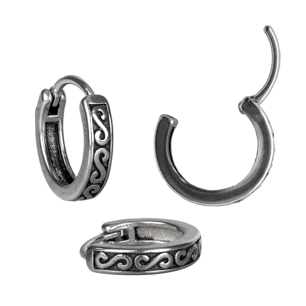 Steel  316L Casting Hinged Segment Ring Clicker Simple Carving Motif Design