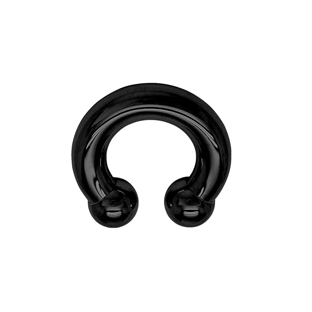 Silicone Flexible Circular Barbell - Black 