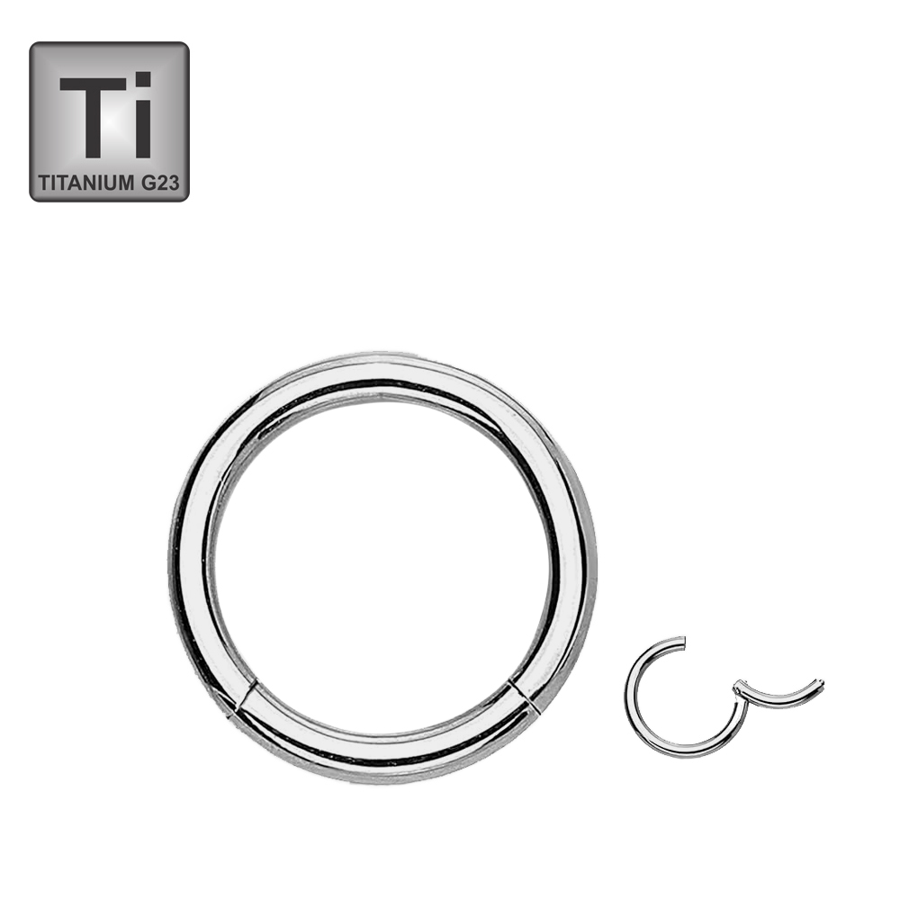 Titanium G23 Hinged Segment Ring Clicker
