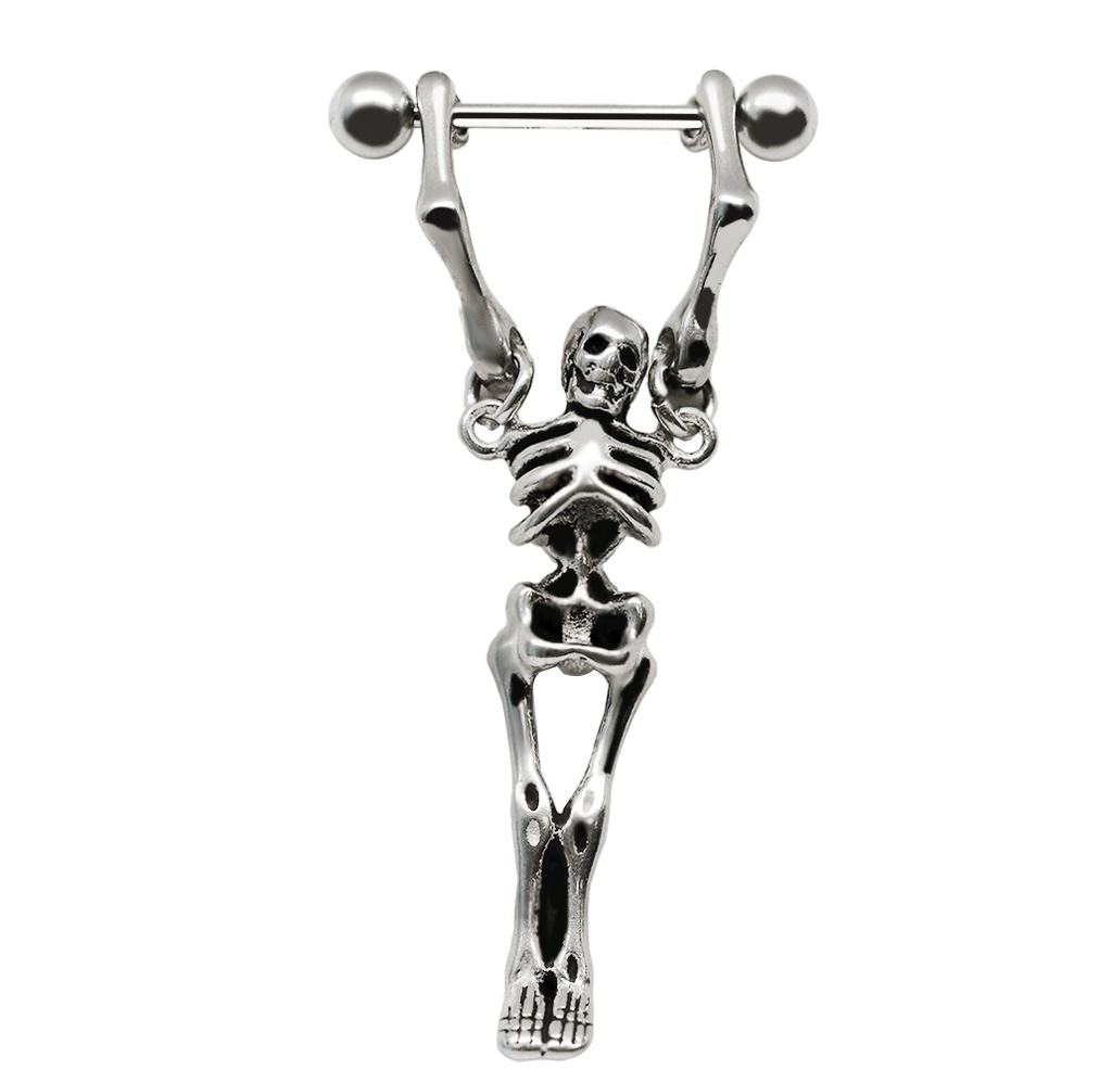 Steel 316L  Nipple Piercing Barbell With Steel Flexible Skeleton
