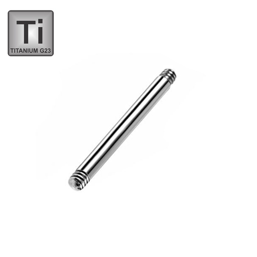Titanium G23 Barbell without Ball - 18GA(1.0mm) 