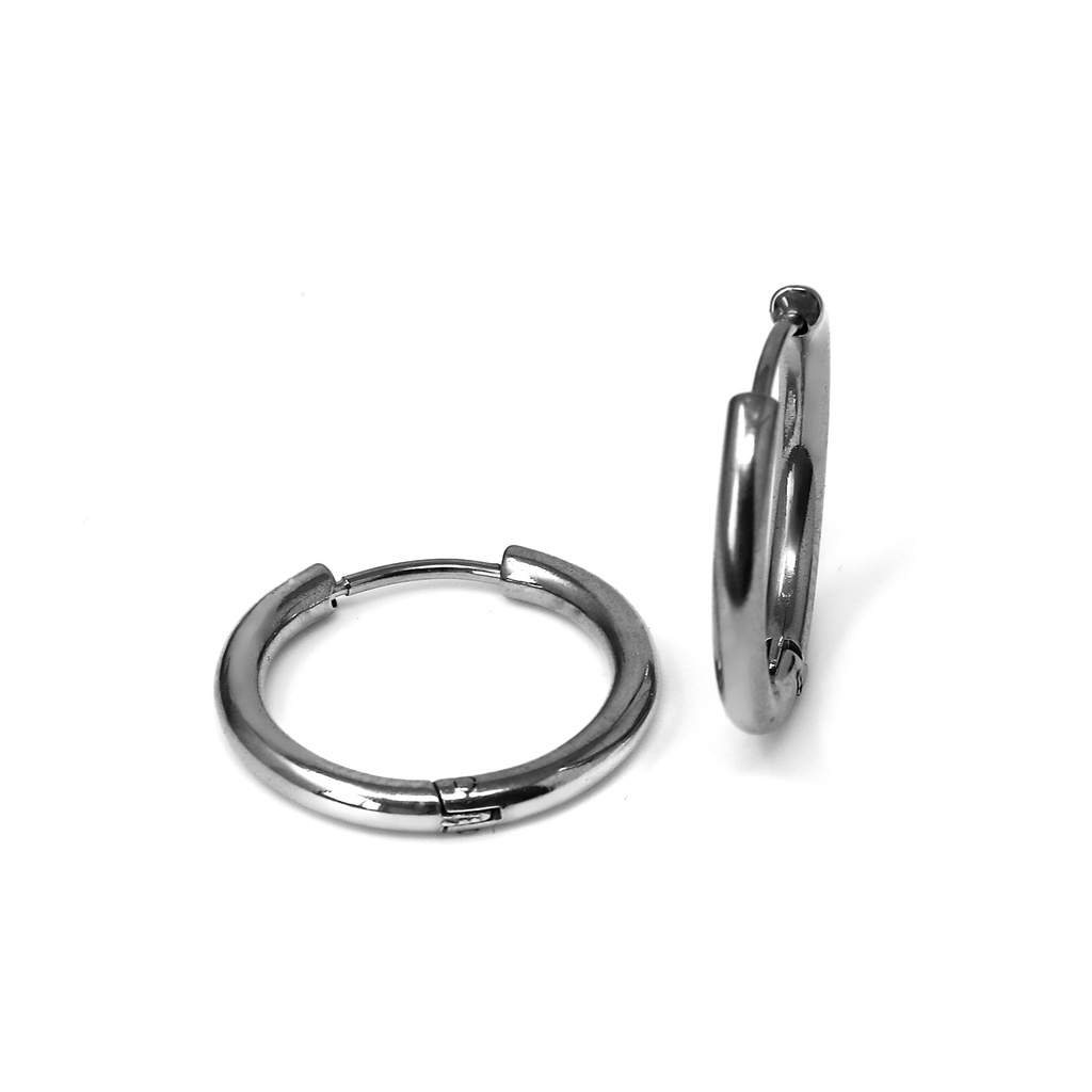 Steel 316L Huggie Earring with Smooth Round Edges  