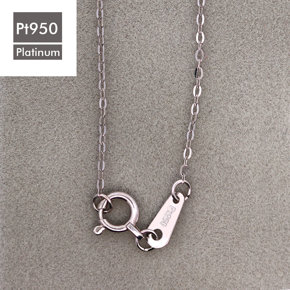 Platinum PT950 Oval Link Chain with Round Spring Clasp