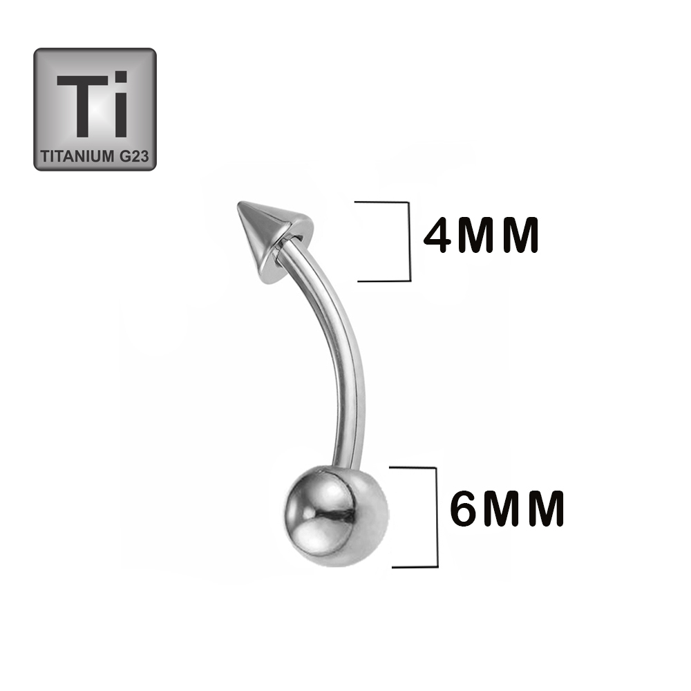 Titanium G23 Bananabell with Cone and Screwball (4+6mm) - 14GA(1.6mm) 