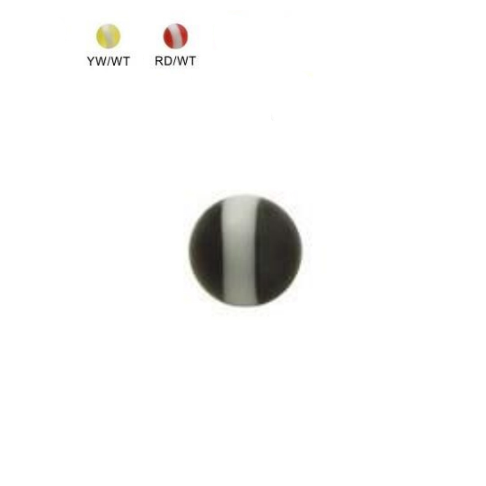 Acrylic Screw Ball With White Stripe -16GA(1.2mm)