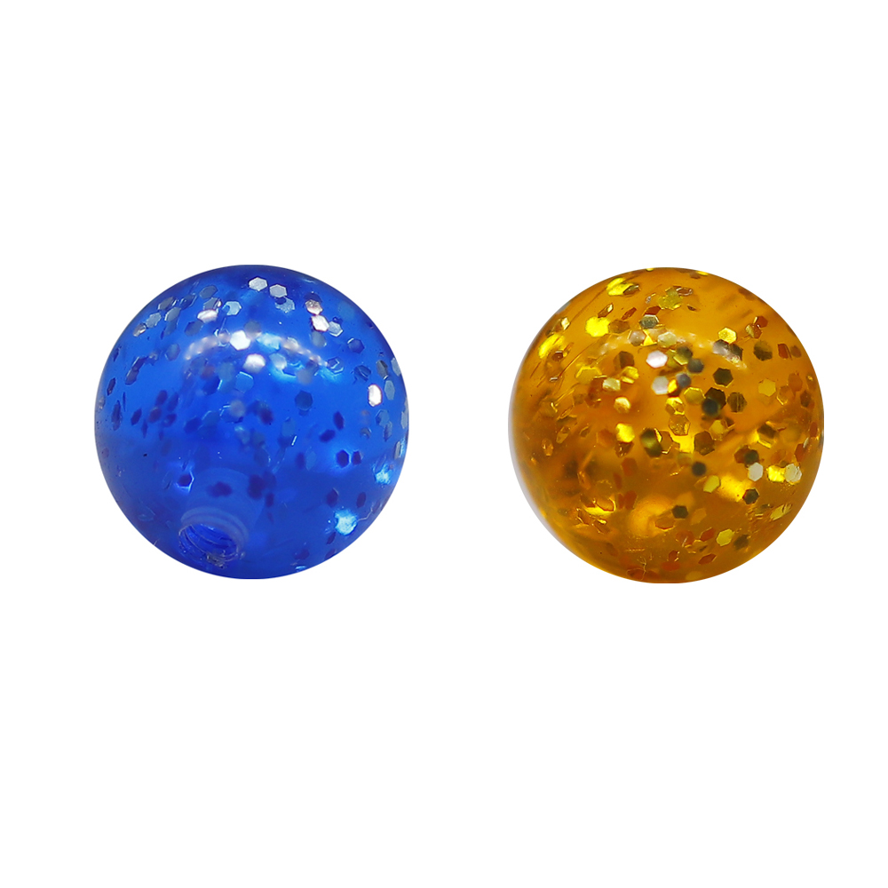 Acrylic Screw Glitter Ball - 14GA(1.6mm)