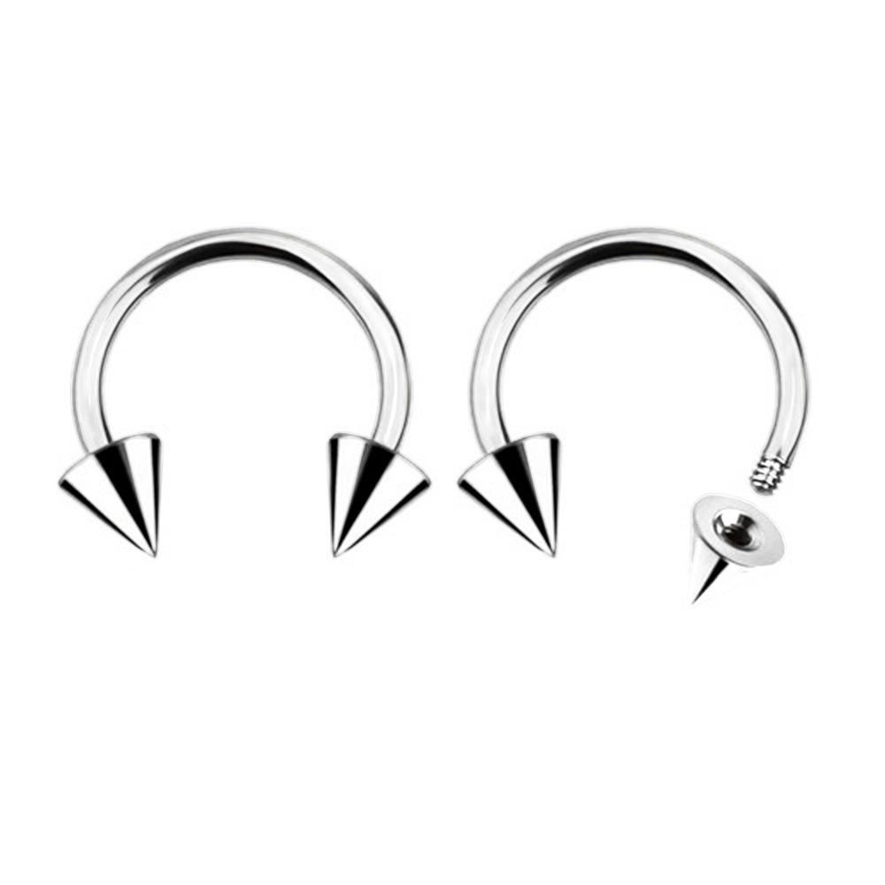 Steel 316L Circular Barbells with Cones - 16GA(1.2mm) 