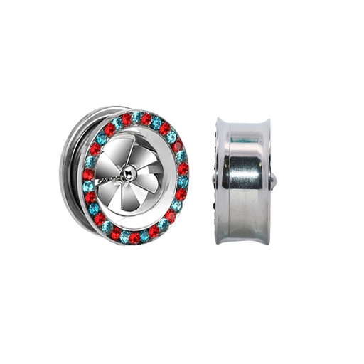 Steel 316L Gemmed Spinning Fan Tunnel Double Color in Different Sizes